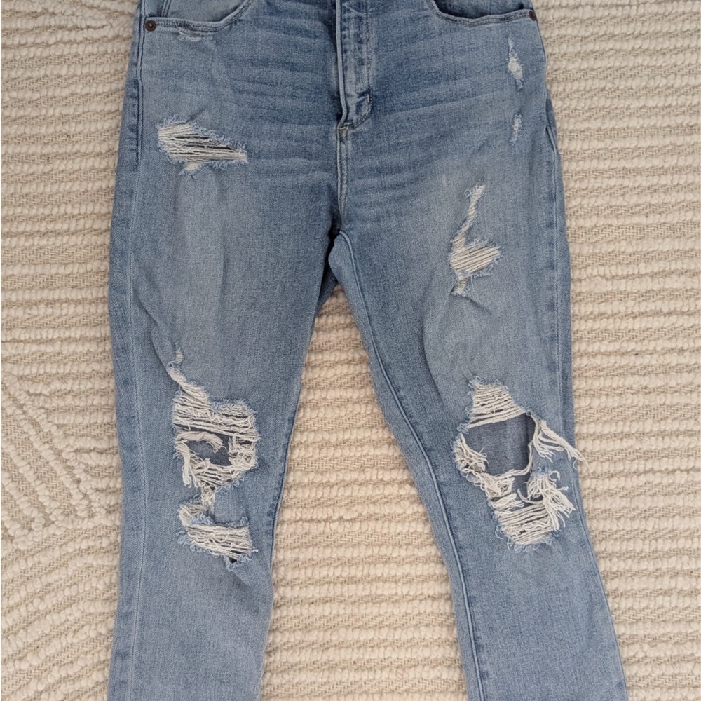 Abercrombie & Fitch Blue Skinny Jeans Distressed